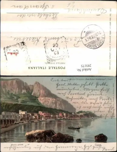 293175,Künstler AK Campania Napoli Capri Marina grande Teilansicht Bucht pub Stengel e Co 19912