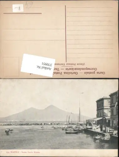 370951,Campania Napoli Neapel Santa Lucia Nuova Anlegestelle m. Vesuv Vulkan