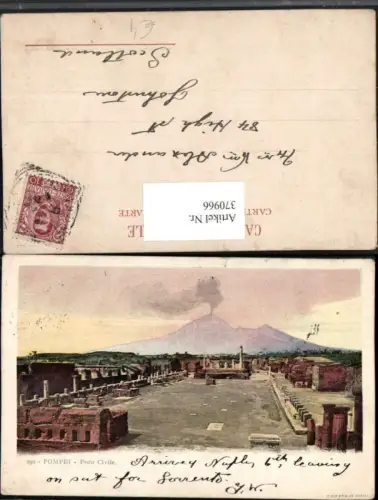370966,Campania Napoli Pompeji Pompei Foro Civile Ruine m. Vesuv Vulkan