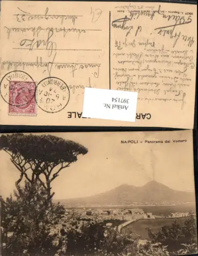 397154,Campania Napoli Neapel Panorama dal Vomero Totale m. Vulkan