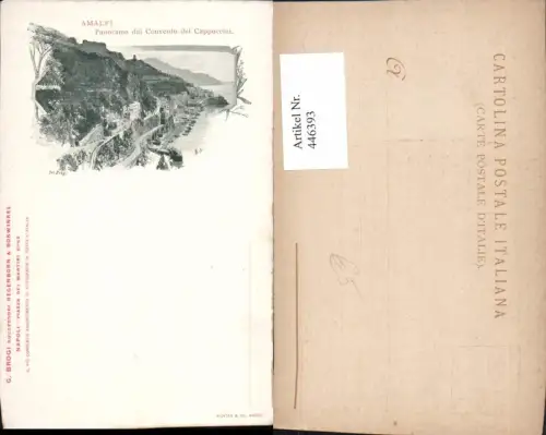 446393,Campania Salerno Amalfi Panorama dal Convento di Cappuccini Küste