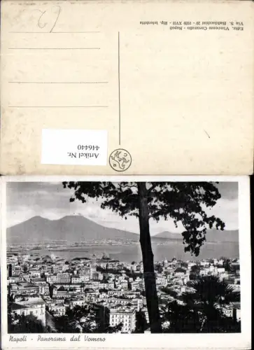 446440,Campania Napoli Neapel Panorama dal Vomero Totale m. Vulkan Vesuv