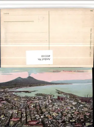493310,Campania Napoli Neapel Panorama col Vesuvio Totale m. Vesuv