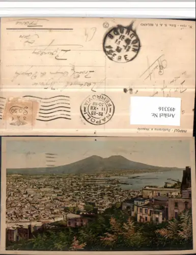 493316,Campania Napoli Neapel Panorama e Vesuvio Totale m. Vesuv