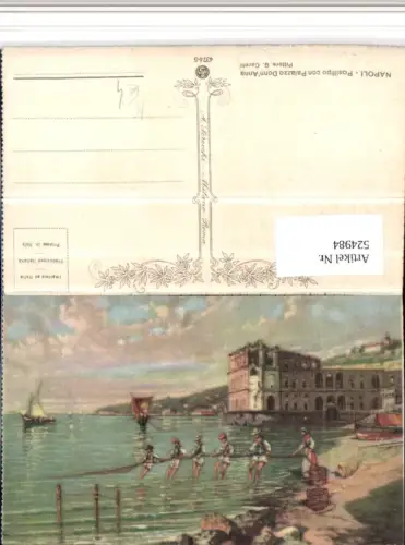 524984,Künstler AK G. Carelli Campania Napoli Neapel Palazzo Donn Anna Fischer