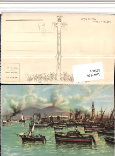 525001,Künstler AK G. Carelli Campania Napoli Neapel Porto Hafen Dampfer