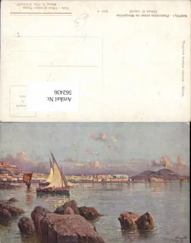562436,Künstler AK Campania G. Carelli Napoli Neapel Segelschiff Schiff Hafen