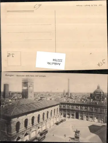 222704,Emilia-Romagna Bologna Panorama della tore dell orologio Platz m. Dekmal