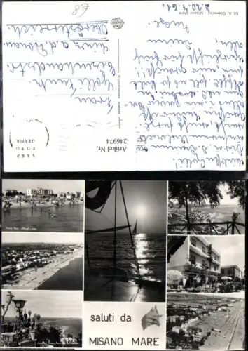246974,Emilia-Romagna Rimini Misano Mare Totale Riviera Strand Strandleben Mehrbildkarte