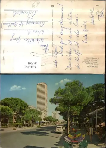 247001,Emilia-Romagna Forli-Cesena Cesenatico Viale Carducci Allee Straßenansicht