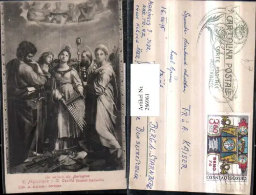 286961,Emilia-Romagna Bologna R. Pinacoteca S. Cecilia Gemälde Panflöte