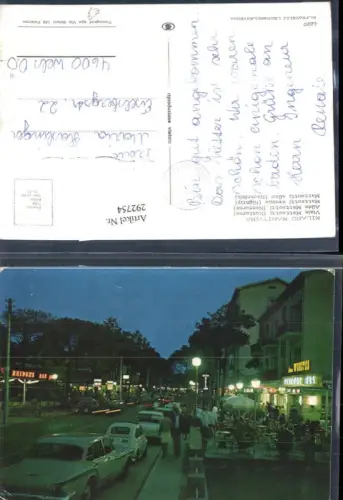 292754,Emilia-Romagna Ravenna Milano Marittima Viale Matteotti Allee b. Nacht Geschäfte