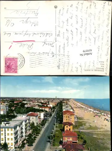 419379,Emilia-Romagna Rimini Miramare di Rimini Panorama Teilansicht m. Strand