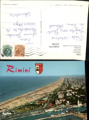 435544,Emilia-Romagna Rimini Veduta aerea Teilansicht m. Strand