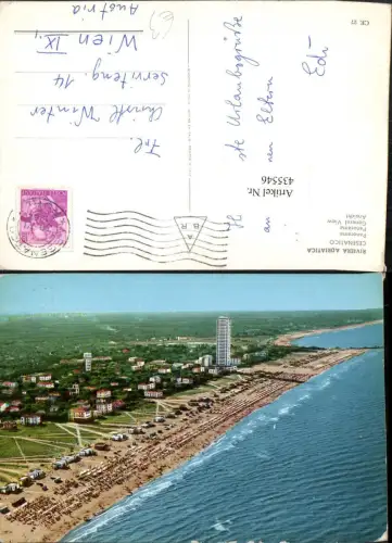 435546,Emilia-Romagna Forli-Cesena Cesenatico Panorama Totale m. Strand