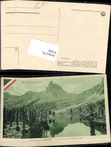 87686,Cortina D´Ampezzo Lago da Lago col Becco di Mezzodi Belluno