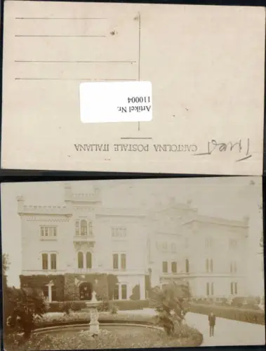 110004,RARE FotoAK Trieste Triest Partie 1900 Schloss