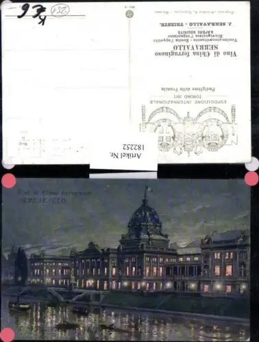 182252,Friuli-Venezia-Giulia Vino di China ferruginoso Serravallo Trieste Künstler AK sign. Guernoni