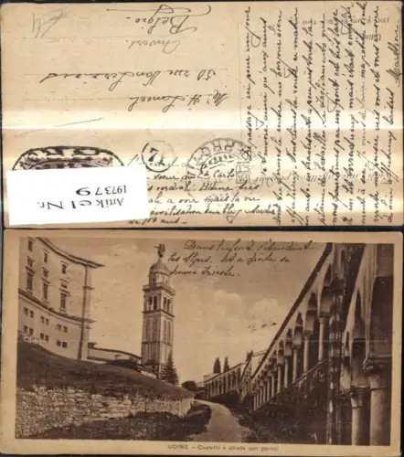 197379,Friuli Venezia Giulia Udine Castello e strada con portici