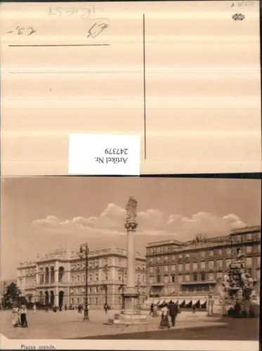 247379,Friuli-Venezia-Giulia Trieste Triest Piaza grande Mariensäule Säule Brunnen Gebäude