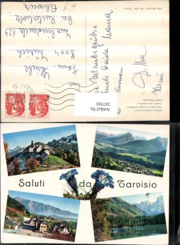 247395,Friuli-Venezia-Giulia Udine Tarvisio Tarvis Totale See Mehrbildkarte Enzian
