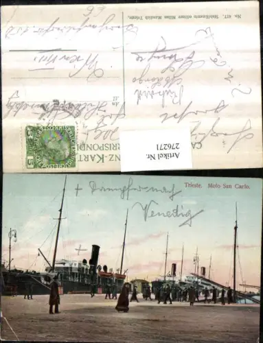 276271,Friuli-Venezia-Giulia Trieste Triest Molo San Carlo Anlegeplatz Dampfer