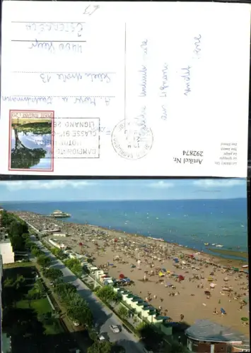 292874,Friuli-Venezia-Giulia Udine Lignano Sabbiadoro Spiaggia Strand Promenade