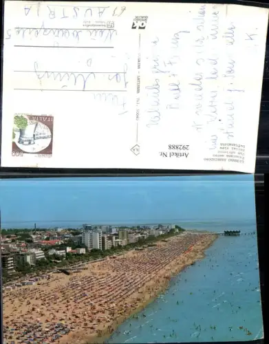 292888,Friuli-Venezia-Giulia Udine Lignano Sabbiadoro Teilansicht Strand Fliegeraufnahme