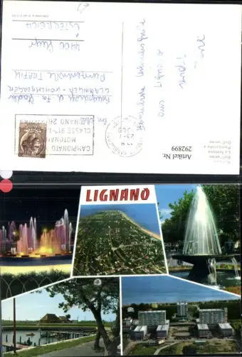 292899,Friuli-Venezia-Giulia Udine Lignano Totale Springbrunnen Anlegeplatz Hotels Mehrbildkarte