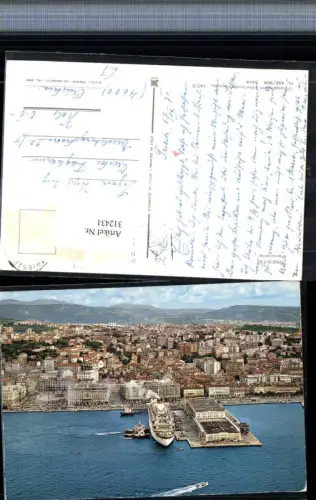 312431,Friuli-Venezia-Giulia Trieste Triest Panorama Totale Dampfer