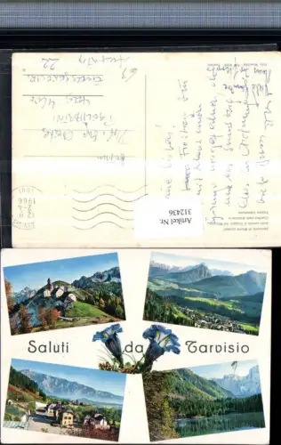 312436,Friuli-Venezia-Giulia Udine Tarvisio Tarvis Totale Monte Lussari Bergkulisse Mehrbildkarte