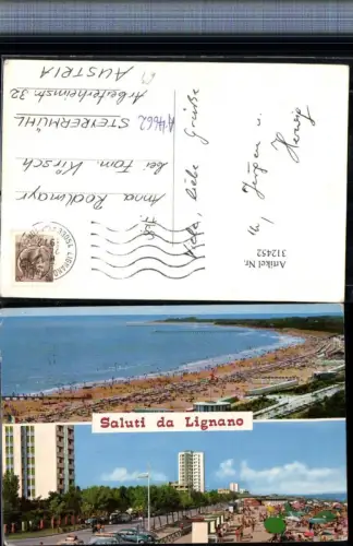 312452,Friuli-Venezia-Giulia Udine Lignano Strand Strandleben Mehrbildkarte