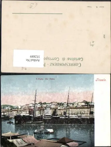 352889,Friuli-Venezia-Giulia Trieste Triest Il Porto Teilansicht Hafen Dampfer