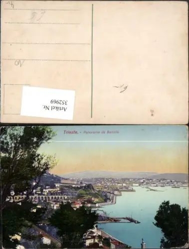 352969,Friuli-Venezia-Giulia Trieste Triest Panorama da Barcola Totale