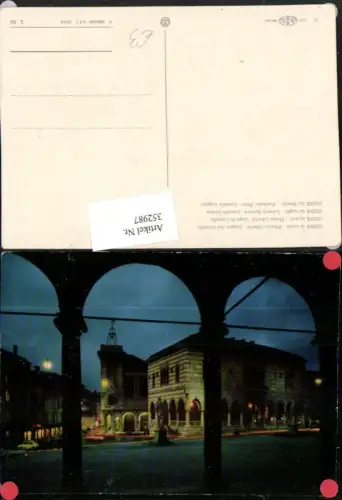 352987,Friuli-Venezia-Giulia Udine di notte Piazza Liberta Loggia del Lionello Arkaden