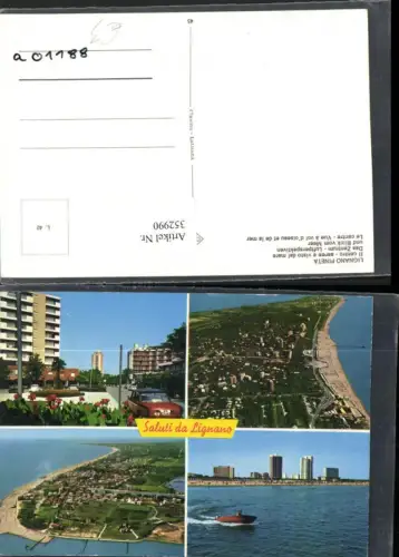 352990,Friuli-Venezia-Giulia Udine Lignano Pineta Totale Strand Mehrbildkarte