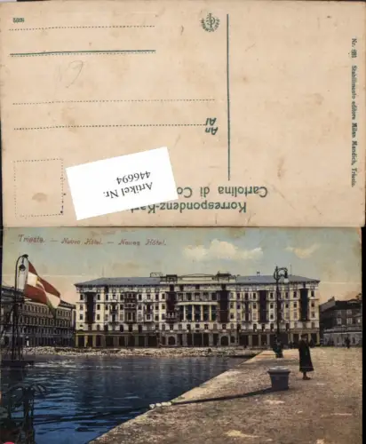 446694,Friuli-Venezia-Giulia Trieste Triest Nuovo Hotel Gebäude