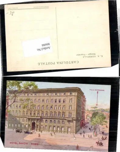 86686,Roma Rom Hotel Savoia Rome Tolle Künstlerkarte