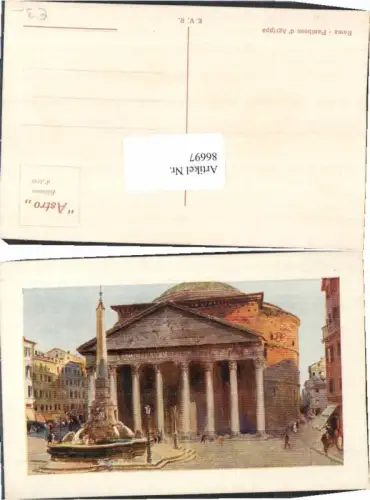 86697,Roma Rom Pantheon Agrippa Künstlerkarte