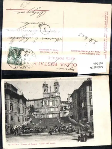 101964,Lazio Roma Rom Piazza di Spagna Trinita d Monti Spanische Treppe