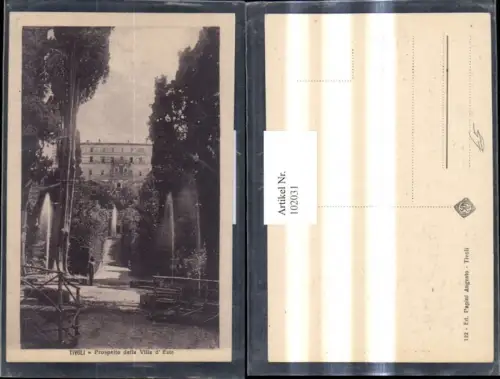 102031,Lazio Tivoli Prospetto della Villa d Este