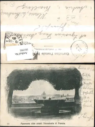 181991,Lazio Roma Rom Panorama visto avanti l Accademia di Francia