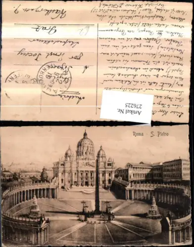 276225,Lazio Roma Rom S. Pietro St. Peterskirche m. Platz Obelisk Brunnen