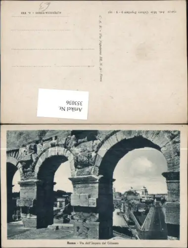 353036,Lazio Roma Rom Via dell Impero dal Colosseo Arkaden