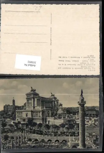 353052,Lazio Roma Rom Foro Traiano e Monumento a Vittorio Emanuele Forum Trajan m. Denkmal