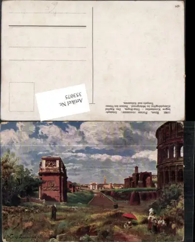 353075,Künstler AK C. Wuttke Lazio Roma Rom Forum romanum Triumphbogen