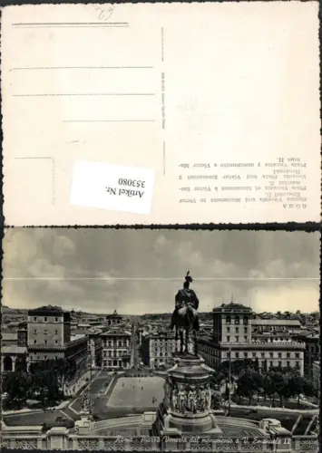 353080,Lazio Roma Rom Piazza Venezia dal monumento a Vittorio Emanuele II Denkmal
