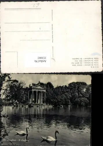 353082,Lazio Roma Rom Villa Borghese Il Laghetto See Schwäne