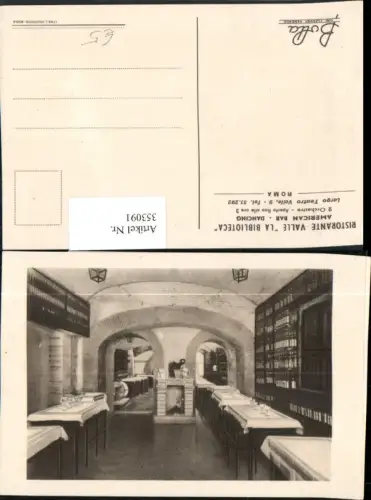 353091,Lazio Roma Rom Ristorante Vallee la Biblioteca American Bar Dancing Innenansicht