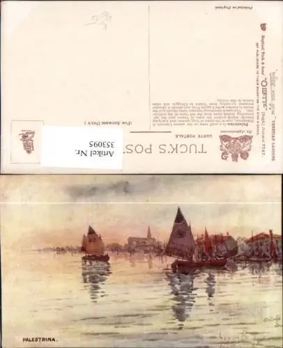 353095,Künstler AK Lazio Roma Rom Palestrina Segelboote pub Raphael Tuck e Sons 7747